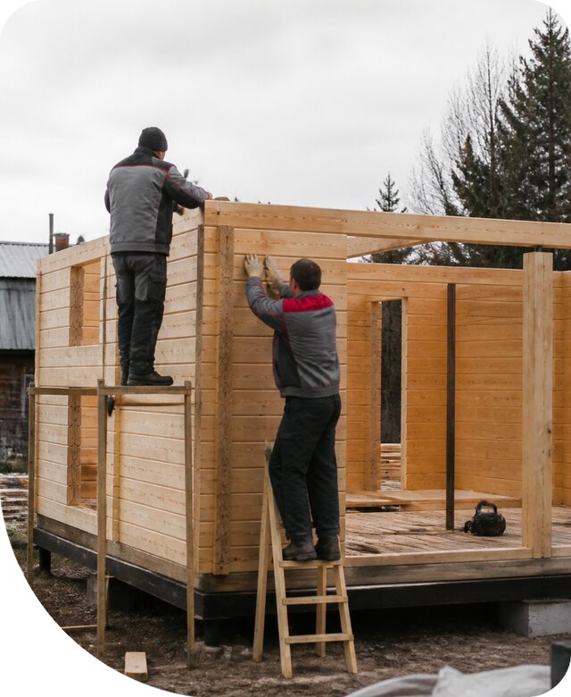 Строительство построек из бруса под ключ в Кургане недорого